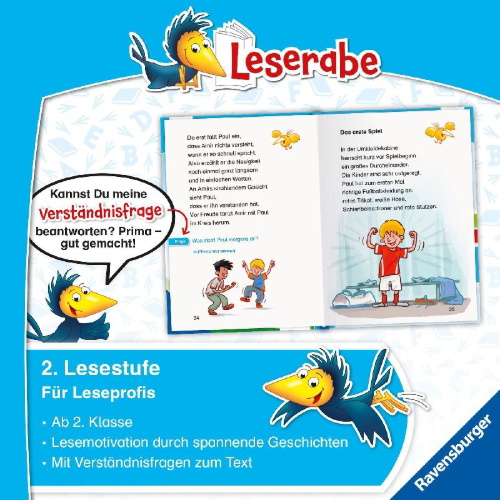 Buchcover und Innenansicht für das Buch: 1:0 für Paul! Eine Fußballgeschichte - Leserabe ab 2. Klasse - Erstlesebuch für Kinder ab 7 Jahren