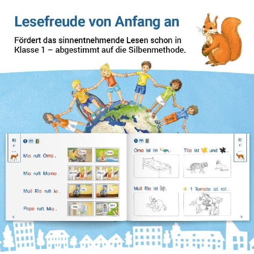 Buchcover und Innenansicht für das Buch: ABC der Tiere 1 Neubearbeitung · lesen - verstehen - malen