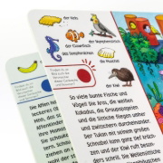 Buchcover und Innenansicht für das Buch: Hör mal (Soundbuch): Wimmelbuch: Im Zoo