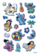 Buchcover und Innenansicht für das Buch: Disney Stitch: Malspaß mit 3D-Stickern
