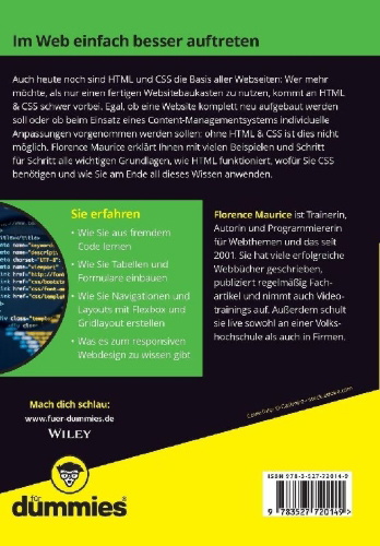 Buchcover und Innenansicht für das Buch: HTML & CSS für Dummies