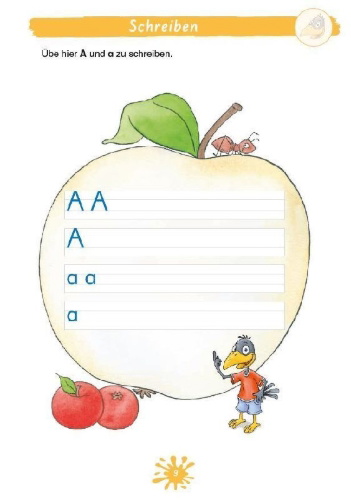 Buchcover und Innenansicht für das Buch: Mein großes Abc-Buch mit Rabe Linus - ab 5 Jahren