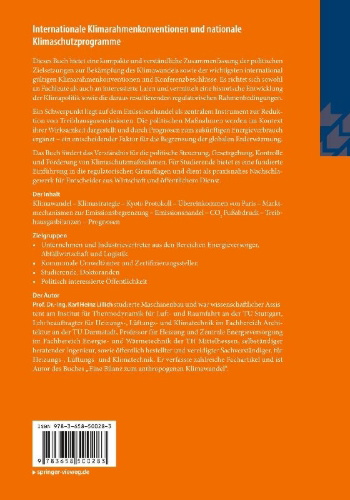 Buchcover und Innenansicht für das Buch: Internationale Klimarahmenkonventionen und nationale Klimaschutzprogramme