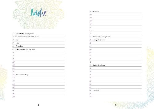 Buchcover und Innenansicht für das Buch: Colorful Mandala - Mein Bullet Journal