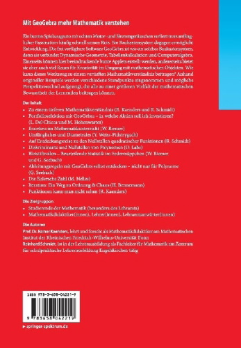 Buchcover und Innenansicht für das Buch: Mit GeoGebra mehr Mathematik verstehen