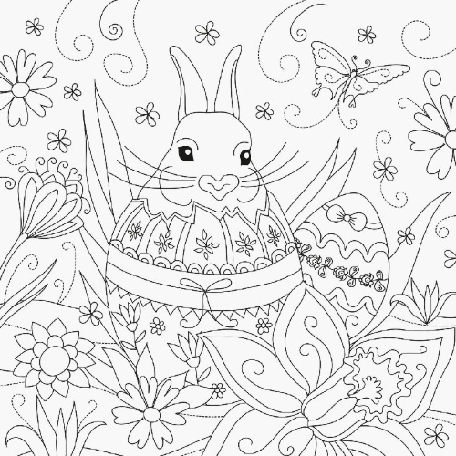 Buchcover und Innenansicht für das Buch: Mein Malblock: Frohe Ostern