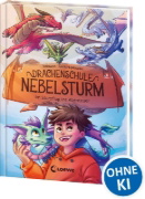 Buchcover und Innenansicht für das Buch: Drachenschule Nebelsturm (Band 1) - Im Sturzflug ins Abenteuer