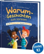 Buchcover und Innenansicht für das Buch: Warum-Geschichten zum Vorlesen