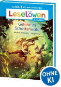 Buchcover und Innenansicht für das Buch: Leselöwen 2. Klasse - Gefahr im Schattenwald
