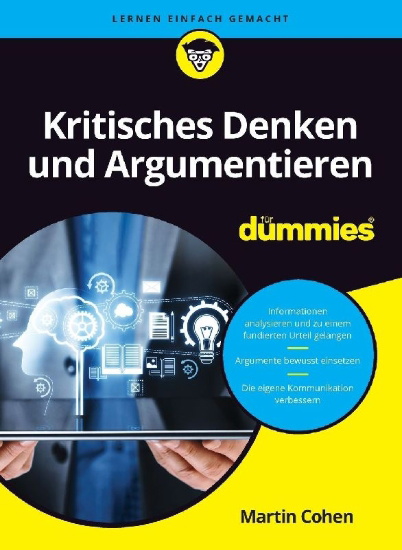 Buchcover und Innenansicht für das Buch: Kritisches Denken und Argumentieren für Dummies