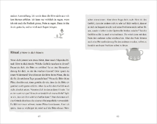 Buchcover und Innenansicht für das Buch: Was im Alltag gut tut