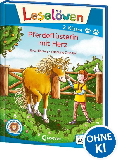 Buchcover und Innenansicht für das Buch: Leselöwen 2. Klasse - Pferdeflüsterin mit Herz