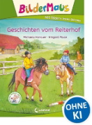 Buchcover und Innenansicht für das Buch: Bildermaus - Geschichten vom Reiterhof