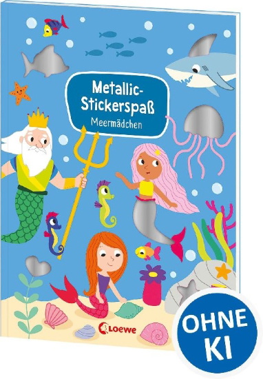 Buchcover und Innenansicht für das Buch: Mes Autocollants Scintillants - Les Sirènes