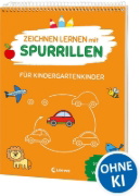 Buchcover und Innenansicht für das Buch: Zeichnen lernen mit Spurrillen - Für Kindergartenkinder
