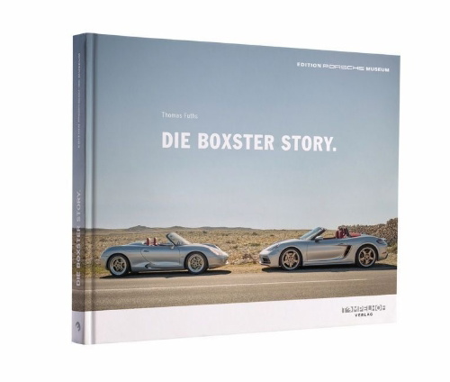 Buchcover und Innenansicht für das Buch: The Boxster Story. Englische Ausgabe