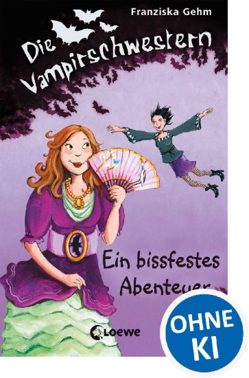 Buchcover und Innenansicht für das Buch: Die Vampirschwestern (Band 2) - Ein bissfestes Abenteuer