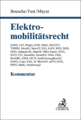 Buchcover und Innenansicht für das Buch: Elektromobilitätsrecht