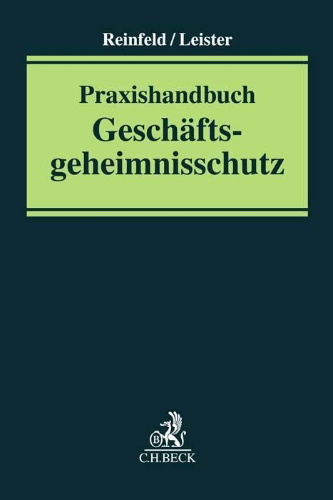 Buchcover und Innenansicht für das Buch: Praxishandbuch Geschäftsgeheimnisschutz