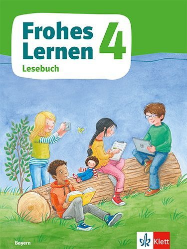Buchcover und Innenansicht für das Buch: Frohes Lernen Lesebuch 4. Schulbuch Klasse 4.  Ausgabe Bayern