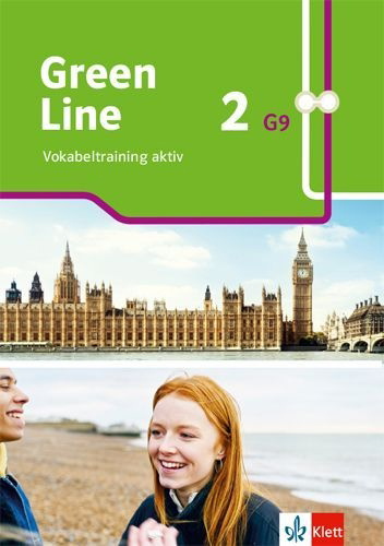 Buchcover und Innenansicht für das Buch: Green Line 2 G9. Vokabeltraining aktiv. Arbeitsheft mit Lösungen Klasse 6
