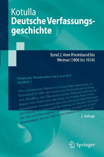 Buchcover und Innenansicht für das Buch: Deutsche Verfassungsgeschichte