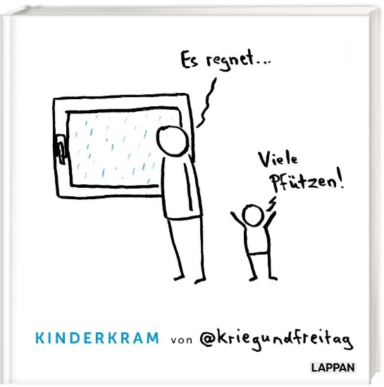 Buchcover und Innenansicht für das Buch: kriegundfreitag: Kinderkram