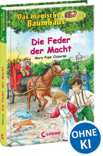 Buchcover und Innenansicht für das Buch: Das magische Baumhaus 45. Die Feder der Macht