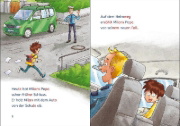 Buchcover und Innenansicht für das Buch: Leselöwen 1. Klasse - Ein spannender Fall für die Polizei