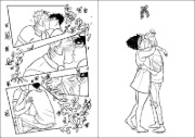 Buchcover und Innenansicht für das Buch: The Heartstopper Colouring Book