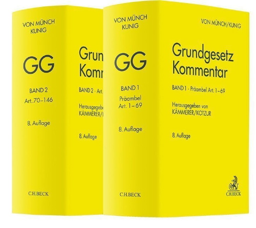 Buchcover und Innenansicht für das Buch: Grundgesetz Kommentar  Gesamtwerk. GG