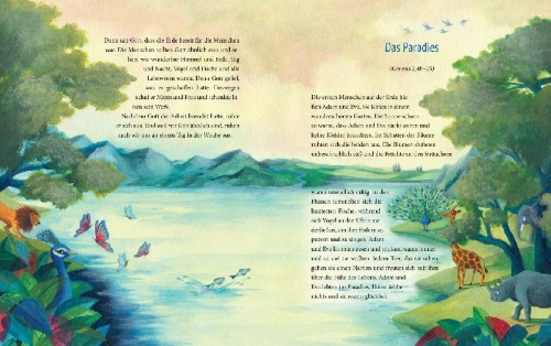 Buchcover und Innenansicht für das Buch: Meine große Kinderbibel