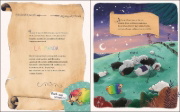 Buchcover und Innenansicht für das Buch: Lammande und der Regenpogenpups (AT)