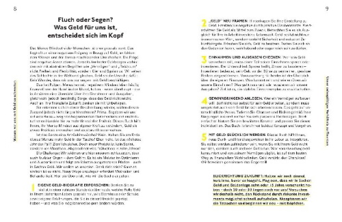Buchcover und Innenansicht für das Buch: Mehr Geld! Mit einem positiven Money Mindset zur finanziellen Freiheit