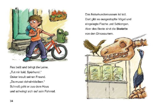 Buchcover und Innenansicht für das Buch: Leselöwen 2. Klasse - Dinosauriergeschichten