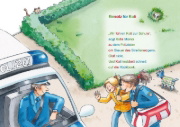 Buchcover und Innenansicht für das Buch: Silbengeschichten zum Lesenlernen - Polizeigeschichten