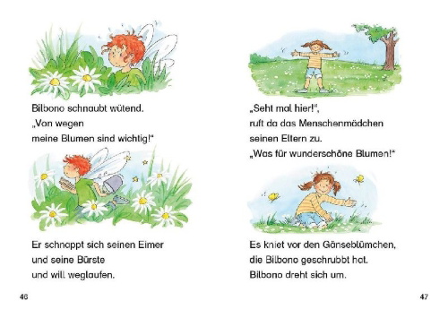 Buchcover und Innenansicht für das Buch: Die besten Leselöwen-Feengeschichten für die 1. Klasse