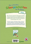 Buchcover und Innenansicht für das Buch: Die schönsten Silbengeschichten für Erstleser - Jungs