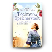 Buchcover und Innenansicht für das Buch: Töchter der Speicherstadt - Der Duft von Kaffeeblüten