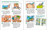 Buchcover und Innenansicht für das Buch: Wir basteln! XXL - Die schönsten Motive zum Malen, Ausschneiden und Kleben (blau)