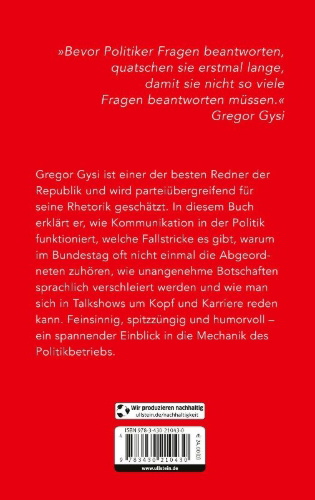 Buchcover und Innenansicht für das Buch: Was Politiker nicht sagen