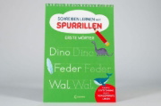 Buchcover und Innenansicht für das Buch: Schreiben lernen mit Spurrillen - Erste Wörter