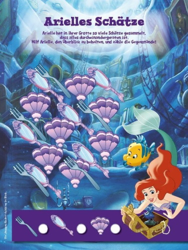 Buchcover und Innenansicht für das Buch: Disney Best of: Der große Glow-in-the-Dark-Stickerspaß: Stickern - Rätseln - Ausmalen