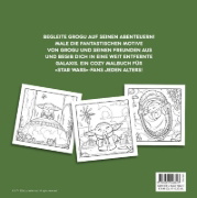Buchcover und Innenansicht für das Buch: Star Wars The Mandalorian: Cozy Coloring - Das entspannte Malbuch