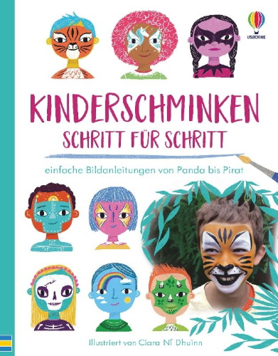 Buchcover und Innenansicht für das Buch: Kinderschminken - Schritt für Schritt