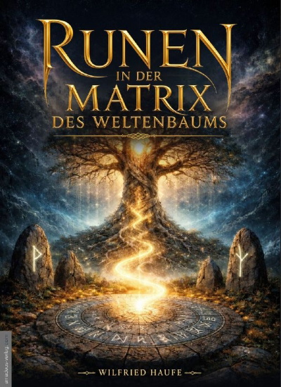 Buchcover und Innenansicht für das Buch: Runen in der Matrix des Weltenbaums