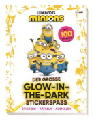 Buchcover und Innenansicht für das Buch: Minions: Der große Glow-in-the-Dark Stickerspaß