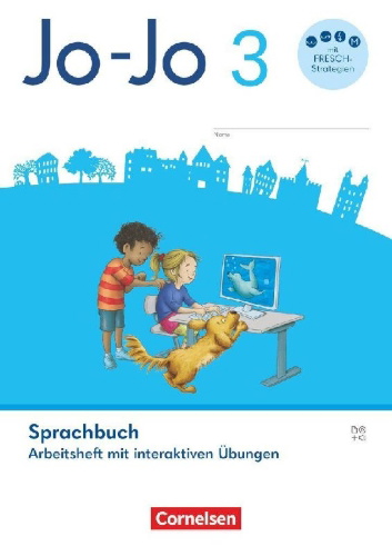 Buchcover und Innenansicht für das Buch: Jo-Jo Sprachbuch 3. Schuljahr - Allgemeine Ausgabe 2024 - Arbeitsheft mit interaktiven Übungen