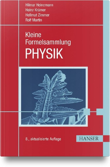 Buchcover und Innenansicht für das Buch: Kleine Formelsammlung PHYSIK