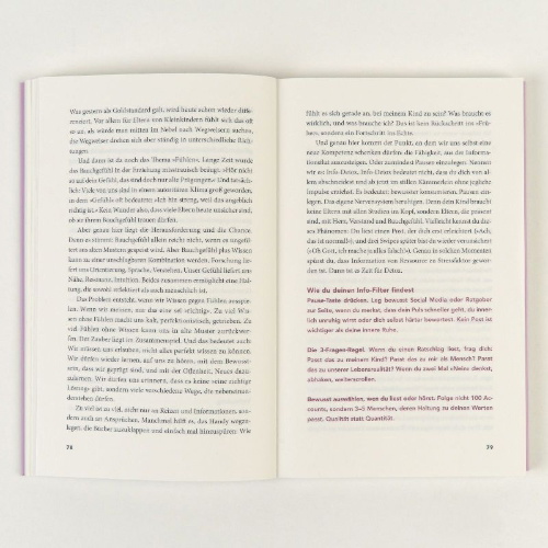 Buchcover und Innenansicht für das Buch: Liebe, Trotz & all the feelings